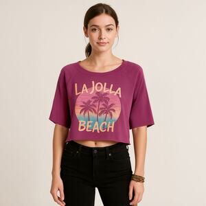 NWOT Avocado Brand Cropped Sweatshirt LA JOLLA BEACH